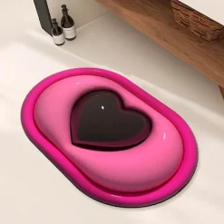 The Blissful Bath Badezimmer-Chic Bow Tie Mat - Non-Slip 3D Floor Rug