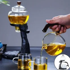 The Cozy Mug Küche & Esszimmer-Chinesische Drachenteekanne aus Keramik – Magnetisches Teeservice