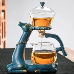 The Cozy Mug Küche & Esszimmer-Chinesische Drachenteekanne aus Keramik – Magnetisches Teeservice