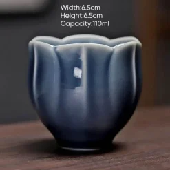 Plates u0026 More Küche & Esszimmer-Chinesisches Kung-Fu-Teetassen-Set – Blumenkeramik, Espresso-Keramik