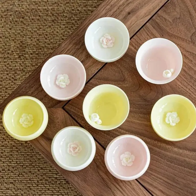 Plates u0026 More Küche & Esszimmer-Chinesisches Teetassen-Set aus Porzellan – elegante Espressotassen aus Keramik