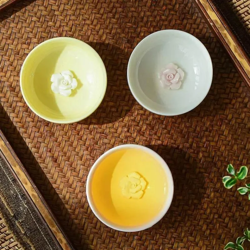 Plates u0026 More Küche & Esszimmer-Chinesisches Teetassen-Set aus Porzellan – elegante Espressotassen aus Keramik