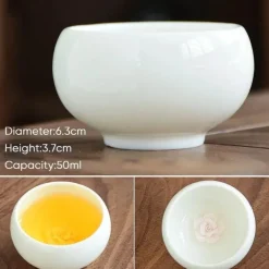 Plates u0026 More Küche & Esszimmer-Chinesisches Teetassen-Set aus Porzellan – elegante Espressotassen aus Keramik