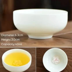 Plates u0026 More Küche & Esszimmer-Chinesisches Teetassen-Set aus Porzellan – elegante Espressotassen aus Keramik