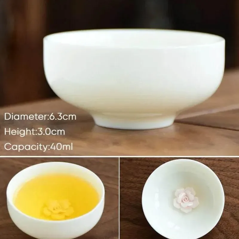 Plates u0026 More Küche & Esszimmer-Chinesisches Teetassen-Set aus Porzellan – elegante Espressotassen aus Keramik