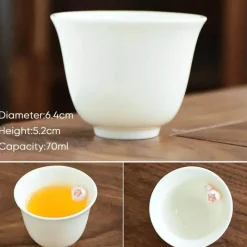 Plates u0026 More Küche & Esszimmer-Chinesisches Teetassen-Set aus Porzellan – elegante Espressotassen aus Keramik