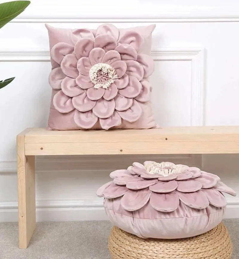 Pillow Haven Bettzeug-Chrysanthemum Patchwork Kissenbezug – Elegantes Blumendesign