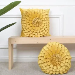 Pillow Haven Bettzeug-Chrysanthemum Patchwork Kissenbezug – Elegantes Blumendesign