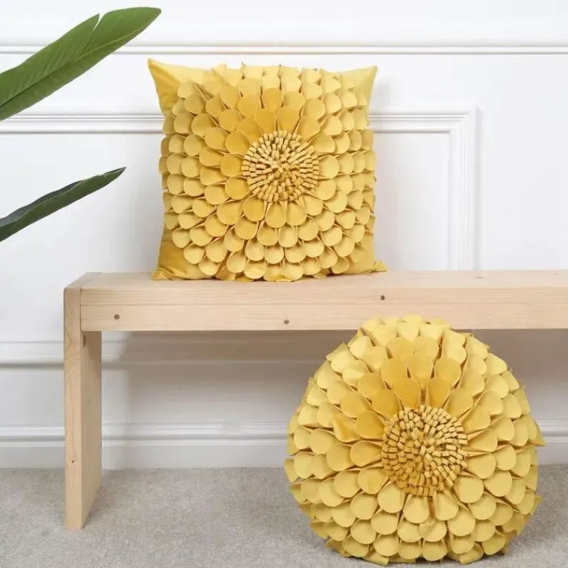 Pillow Haven Bettzeug-Chrysanthemum Patchwork Kissenbezug – Elegantes Blumendesign