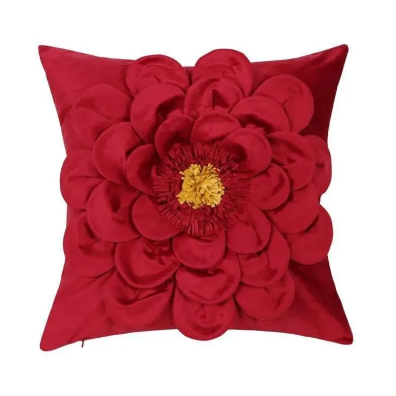 Pillow Haven Bettzeug-Chrysanthemum Patchwork Kissenbezug – Elegantes Blumendesign