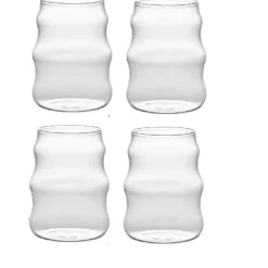 Plates u0026 More Küche & Esszimmer-Chubby Doodle Glasbecher – 4er-Set für heiße und kalte Getränke