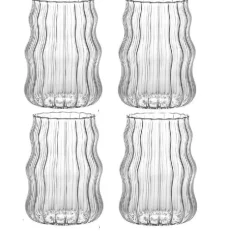 Plates u0026 More Küche & Esszimmer-Chubby Doodle Glasbecher – 4er-Set für heiße und kalte Getränke