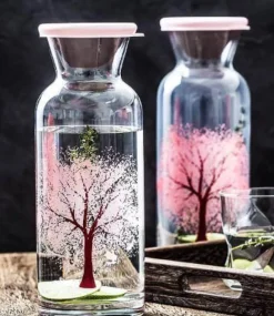 Comfort u0026 Style Beleuchtung-Clementine Glass Water Bottle - Stylish Reusable Drink Container