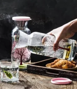 Comfort u0026 Style Beleuchtung-Clementine Glass Water Bottle - Stylish Reusable Drink Container