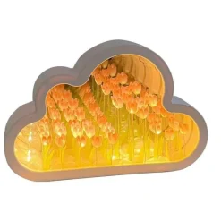 Bright Accents Beleuchtung-Cloud Tulip Nachtlichtspiegel - Kleine dekorative Lampe