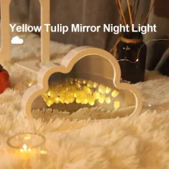 Bright Accents Beleuchtung-Cloud Tulip Nachtlichtspiegel - Kleine dekorative Lampe