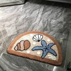 Aqua Essence Badezimmer-Coastal Bath Mat - Seabreeze Design Bathroom Decor