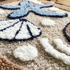 Aqua Essence Badezimmer-Coastal Bath Mat - Seabreeze Design Bathroom Decor