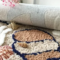 Aqua Essence Badezimmer-Coastal Bath Mat - Seabreeze Design Bathroom Decor