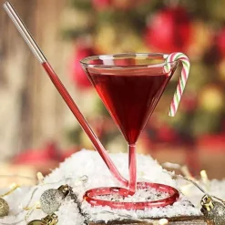 Plates u0026 More Küche & Esszimmer-Cocktailglas mit Spiralstrohhalm – Kreativer Partykelch