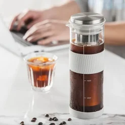 Tom Küche & Esszimmer-Cold Brew Coffee Infuser - 800 ml luftdichte Glaskaraffe