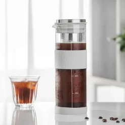 Tom Küche & Esszimmer-Cold Brew Coffee Infuser - 800 ml luftdichte Glaskaraffe
