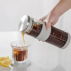 Tom Küche & Esszimmer-Cold Brew Coffee Infuser - 800 ml luftdichte Glaskaraffe