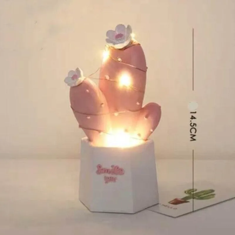 Comfort u0026 Style Beleuchtung-Colorful Cactus LED Night Lamp - Table Decor