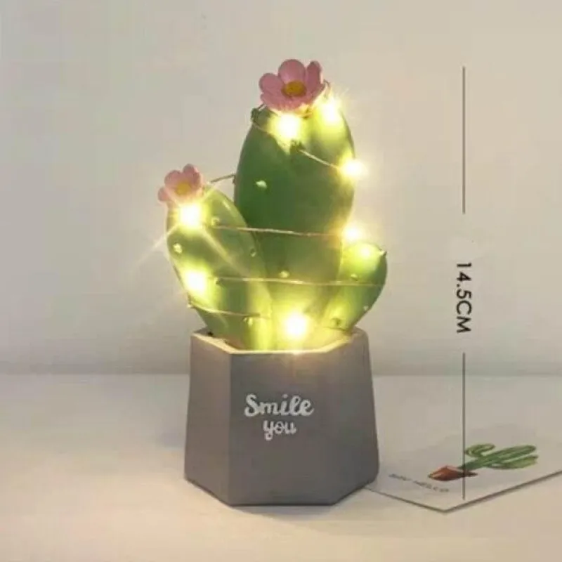 Comfort u0026 Style Beleuchtung-Colorful Cactus LED Night Lamp - Table Decor