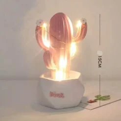 Comfort u0026 Style Beleuchtung-Colorful Cactus LED Night Lamp - Table Decor