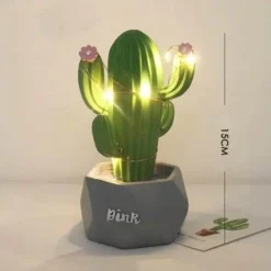 Comfort u0026 Style Beleuchtung-Colorful Cactus LED Night Lamp - Table Decor