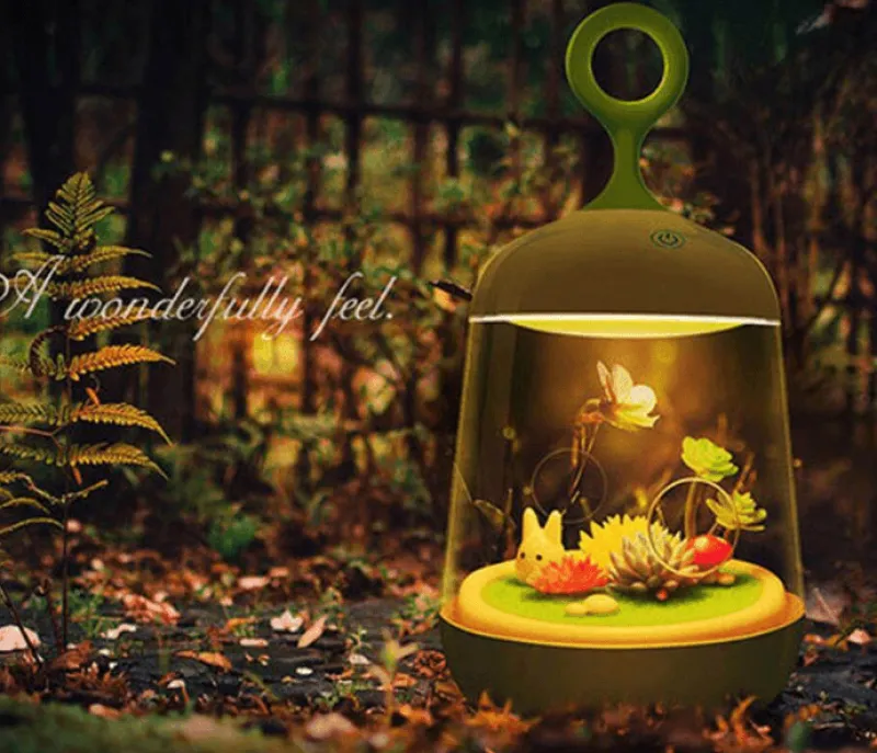 Comfort u0026 Style Beleuchtung-Colorful LED Micro-Landscape Plant Light - USB Charging Novelty Decor