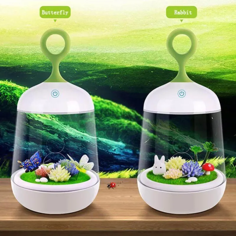 Comfort u0026 Style Beleuchtung-Colorful LED Micro-Landscape Plant Light - USB Charging Novelty Decor