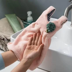 Tom Küche & Esszimmer-Coral Velvet Kinder-Kleiderhandtuch – Soft Touch Cleaning Essential