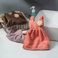 Tom Küche & Esszimmer-Coral Velvet Kinder-Kleiderhandtuch – Soft Touch Cleaning Essential