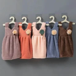 Tom Küche & Esszimmer-Coral Velvet Kinder-Kleiderhandtuch – Soft Touch Cleaning Essential