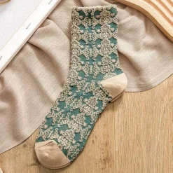 Damen Everly u0026 Lace Damenbekleidung-Cottagecore Vintage Stricksocken - Cozy Rosedale Footwear
