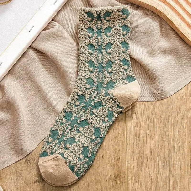 Damen Everly u0026 Lace Damenbekleidung-Cottagecore Vintage Stricksocken - Cozy Rosedale Footwear
