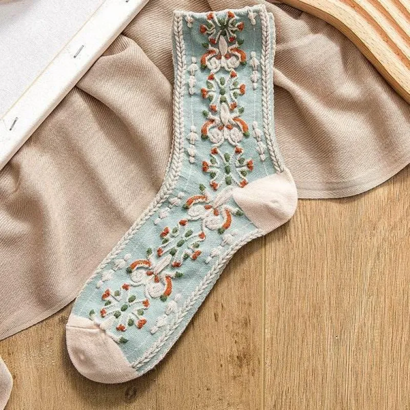 Damen Everly u0026 Lace Damenbekleidung-Cottagecore Vintage Stricksocken - Cozy Rosedale Footwear