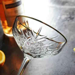 Plates u0026 More Küche & Esszimmer-Coupe-Kelch mit Goldrand – Elegantes Champagner-Cocktailglas