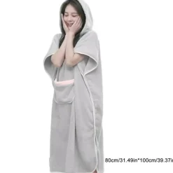 The Blissful Bath Badezimmer-Cozy Womens Hooded Bathrobe - Soft Comfortable Robe