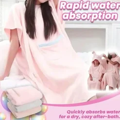 The Blissful Bath Badezimmer-Cozy Womens Hooded Bathrobe - Soft Comfortable Robe