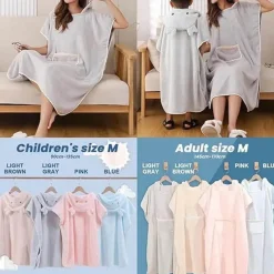 The Blissful Bath Badezimmer-Cozy Womens Hooded Bathrobe - Soft Comfortable Robe