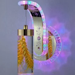 Comfort u0026 Style Beleuchtung-Crystal Flower Dimmbare Wandleuchte - Elegante Wohnraumbeleuchtung