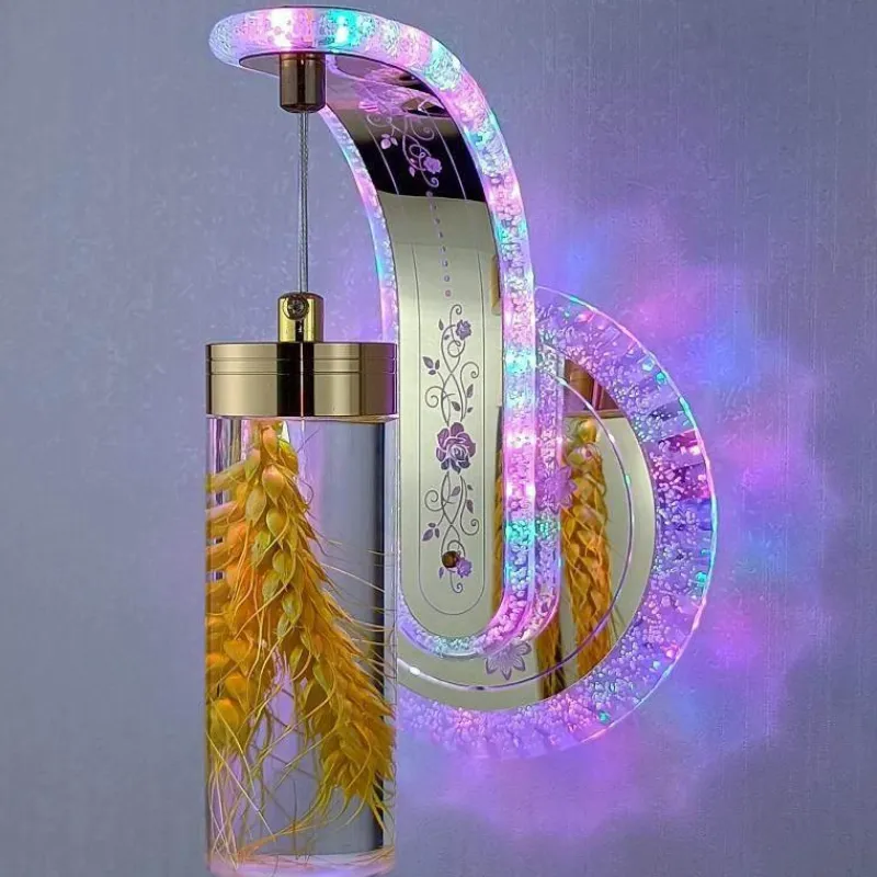 Comfort u0026 Style Beleuchtung-Crystal Flower Dimmbare Wandleuchte - Elegante Wohnraumbeleuchtung