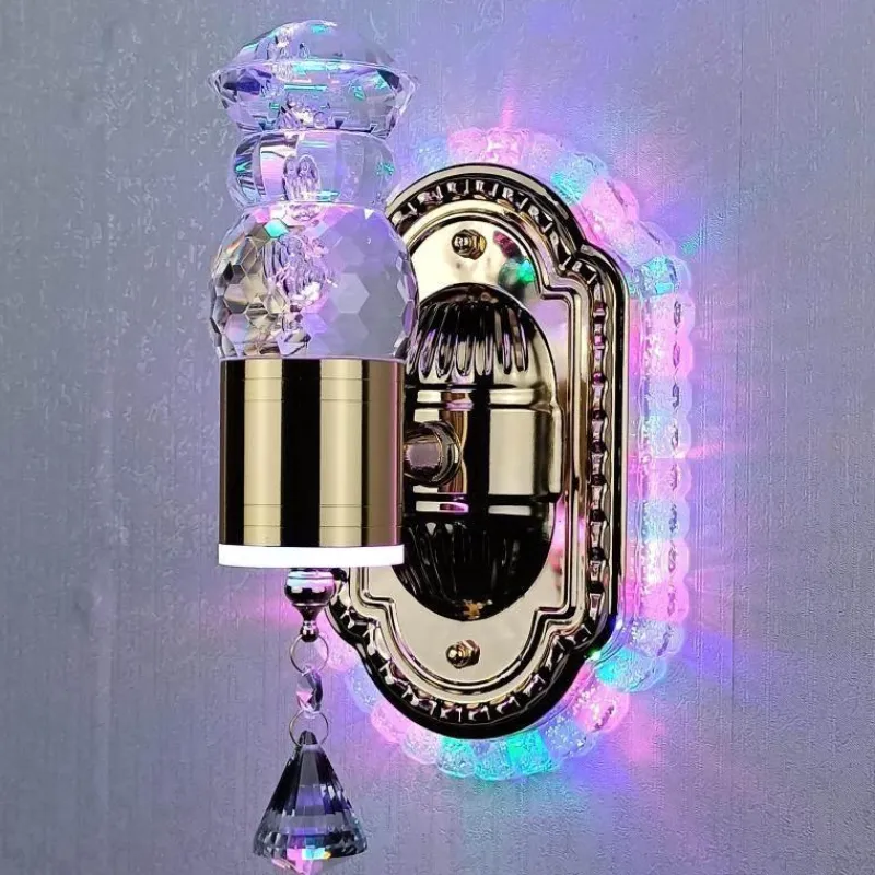 Comfort u0026 Style Beleuchtung-Crystal Flower Dimmbare Wandleuchte - Elegante Wohnraumbeleuchtung