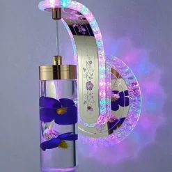 Comfort u0026 Style Beleuchtung-Crystal Flower Dimmbare Wandleuchte - Elegante Wohnraumbeleuchtung