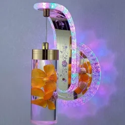 Comfort u0026 Style Beleuchtung-Crystal Flower Dimmbare Wandleuchte - Elegante Wohnraumbeleuchtung