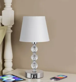 Glow u0026 Shade Beleuchtung-Crystal LED Table Lamp - Stylish Night Light