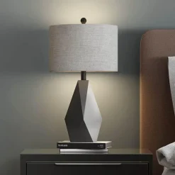 Glow u0026 Shade Beleuchtung-Crystal Noir Table Lamp - Elegant Decorative Lighting